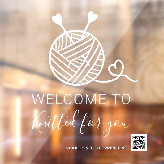 Breiambachtelijke winkel logo welkom Qr code Raamsticker (Vel 2)