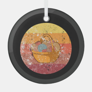 Breien Brei Mand Met Wol Glas Ornament