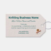 Breien Business Yarn Shop Bedankt QR-code Cadeaulabel (Voorkant (Horizontaal))