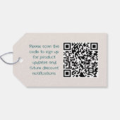Breien Business Yarn Shop Bedankt QR-code Cadeaulabel (Achterkant Horizontaal)