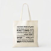 Breien Canvas tas - Knitter's Word Collage (Voorkant)