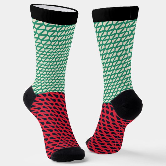 Breien, effect sokken (Gebogen)