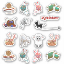 Breien Garen Vezel Kunst Scrapbook Vorm Stickers