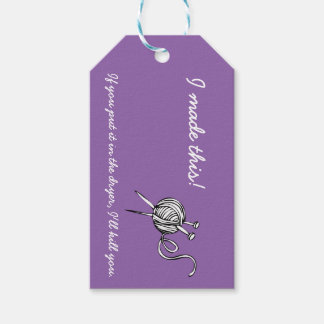 Breien Gift Labels met zorginstructies Cadeaulabel