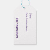 Breien Gift Labels met zorginstructies Cadeaulabel (Achterkant)