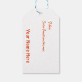 Breien Gift Labels met zorginstructies Cadeaulabel (Achterkant)