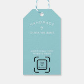 Breien haakwerk dank u Logo QR Cadeaulabel (Achterkant)