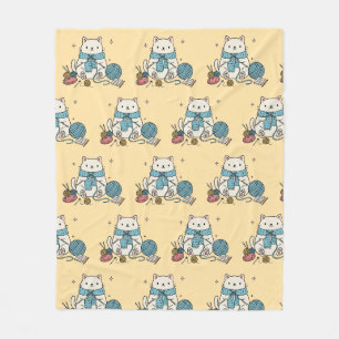 Breien Haken Kattenpoten Pastel Patroon Knus Fleece Deken