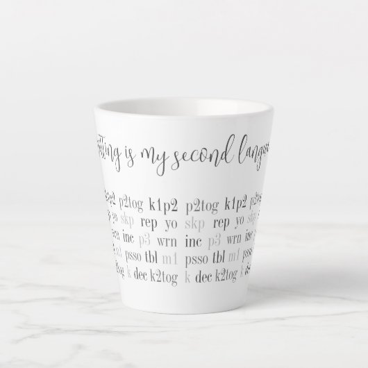 BREIEN IS MIJN TWEEDE TAAL LATTE MOK (Voorkant)
