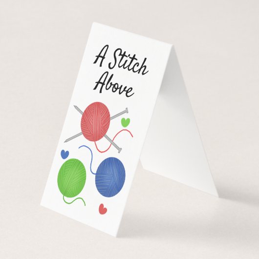 Breien met liefde visitekaartjes (Voorkant)