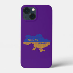 Breien Oekraïense staat kaart tekst Glorie naar Oe iPhone 13 Mini Hoesje