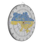 Breien Oekraïense staat kaart tekst Glorie naar Oe Dartbord (Voorkant Links)