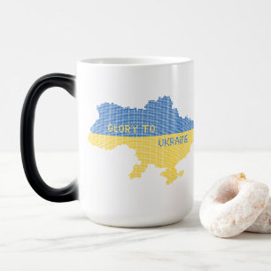 Breien Oekraïense staat kaart tekst Glorie naar Oe Magische Mok