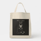 Breien Project Garen Canvas tas met Breien Kat (Achterkant)