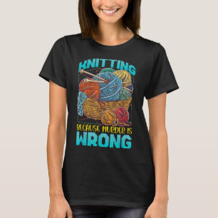 Breien Shirten voor Vrouwen Grappig Garen Breien Q T-shirt