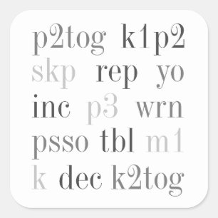 BREIEN WOORDEN Grote vierkante Stickers