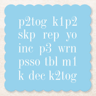 BREIEN WOORDEN Scalloped Square Paper Onderzetters