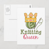 Breiende Koningin Postcard Briefkaart (Voorkant / Achterkant)