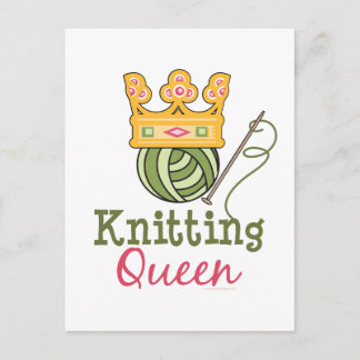 Breiende Koningin Postcard Briefkaart