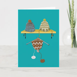 Breiende Petten voor Kerstmis Feestdagen Kaart