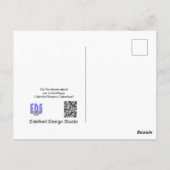 Breiende vrouw op tulpen mok verjaardagskaart briefkaart (Achterkant)