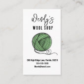 Breikluren Yarn Bal Wol Winkel Ambacht Visitekaart Visitekaartje (Voorkant)