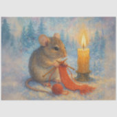 breimuis rustieke winterdecoupage tissuepapier (Voorkant)