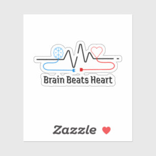 Brein Boven Hart Sticker