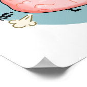 Brein Fart Grappige Anatomie Pun Poster (Hoek)