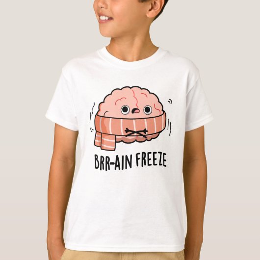 Brein Freeze Grappige Biologie Anatomie Pun T-shirt (Voorkant)