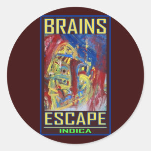 BREINEN ONTKOMEN INDICA RONDE STICKER