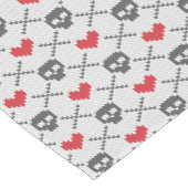 Breittenpatroon met schedels korte tafelloper (Hoek)