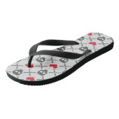 Breittenpatroon met schedels teenslippers (Schuin)