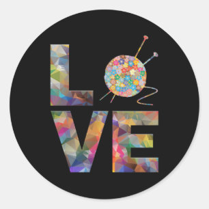 Breiwerk breien haak liefde garen patronen steek ronde sticker