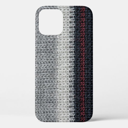 Breiwol: rode, witte strepen. Case-Mate iPhone case (Achterkant)
