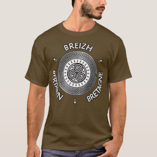 Breizh aeyn Bretagne Triskele Ermine Keltische Kno T-shirt