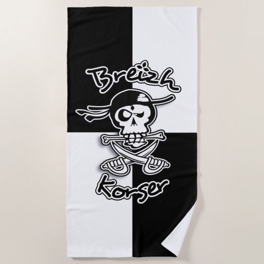 Breizh Korser (Bretelse Kaapvaarder) Strandlaken (Voorkant)