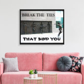 BREK DE STROPDASSEN DIE U BINDEN CANVAS AFDRUK (Insitu (Woonkamer))