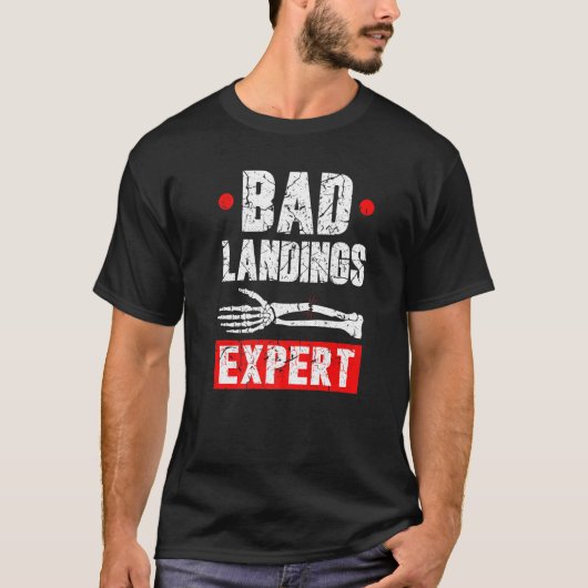 Breken Arm Cast Joke Bad Landings Expert Recovery T-shirt (Voorkant)