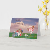 Breken been Kinder Kaart met honkbaldieren (Gele Bloem)