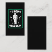 Breken been Tibia Oke, snel goed cadeau Visitekaartje (Voorkant / Achterkant)