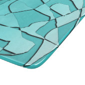 Breken glas Blauwgroen glas Snijplank (Hoek)