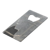 Breken glas kredietkaart flessenopener (Voorkant Gekanteld)