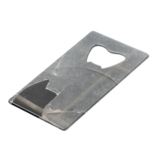 Breken glas kredietkaart flessenopener (Achterkant Gekanteld)