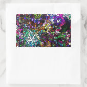 Breken glas rechthoekige sticker (Tas)