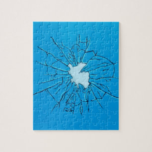 Breken glas schilderen legpuzzel