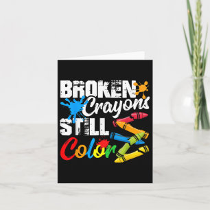 Breken krayons nog steeds kleurenbewustzijn kaart