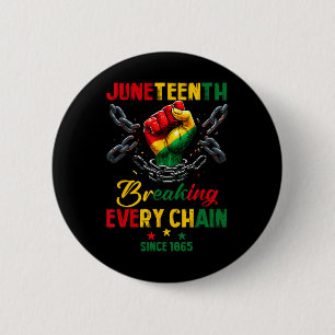 Breken van elke keten sinds 1865 Vrouwen Mannen Ju Ronde Button 5,7 Cm