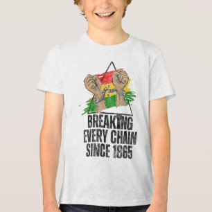 Breken van elke keten sinds 1865 Vrouwen Mannen Ju Tri-Blend Shirt