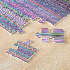 Breken, vlakke televisiescherm, regenboogstrips legpuzzel